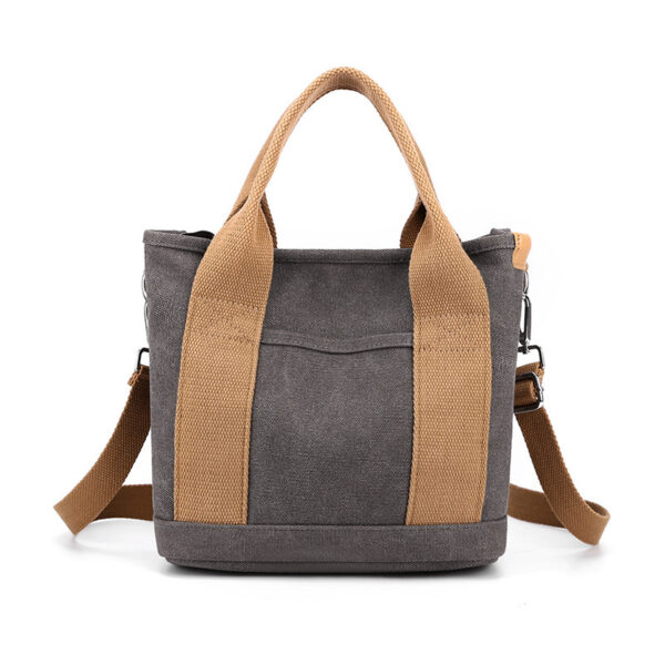 Trendy All-match Simple Fashion Korean Style Large Capacity Commute Leisure Canvas Bag - Image 5