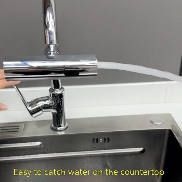 Kitchen Faucet Waterfall Outlet Splash Proof Universal Rotating Bubbler Multifunctional Water Nozzle Extension Kitchen Gadgets - Image 4