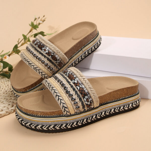 One-Line Muffin Plus Size Fashion Exotic Sandals - Image 5