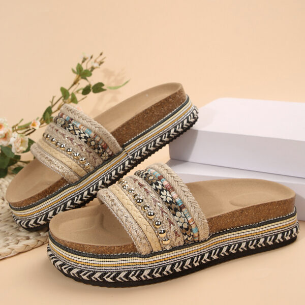 One-Line Muffin Plus Size Fashion Exotic Sandals - Image 8