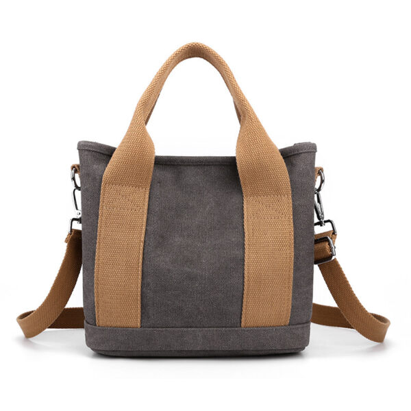 Trendy All-match Simple Fashion Korean Style Large Capacity Commute Leisure Canvas Bag - Image 4