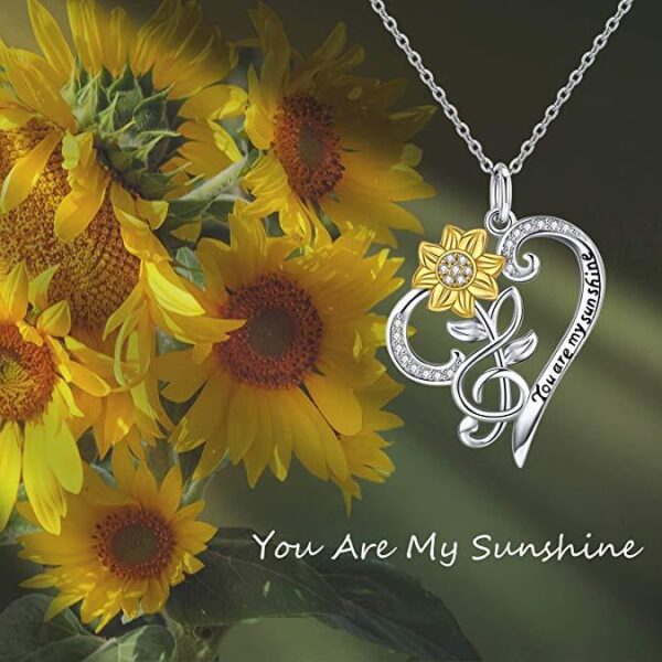 Sunflower Necklace S925 Sterling Silver - Image 4