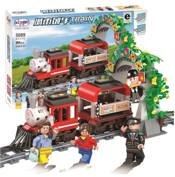 Weile Train Series Steam Train Freight Long-distance Train 5085-5091 Assembled Puzzle Building Block Toys - Image 6