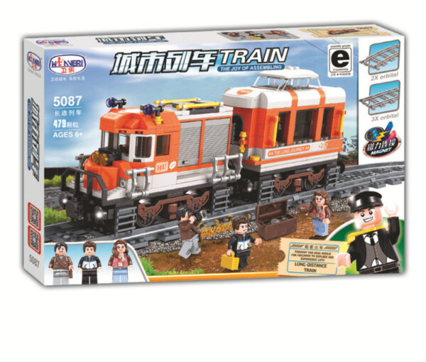 Weile Train Series Steam Train Freight Long-distance Train 5085-5091 Assembled Puzzle Building Block Toys - Image 2