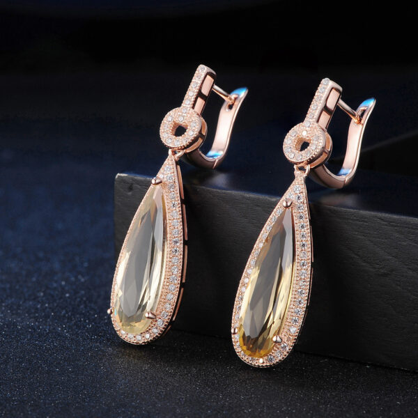 925 Sterling Silver Pear Shape Citrine Jewelry - Image 9