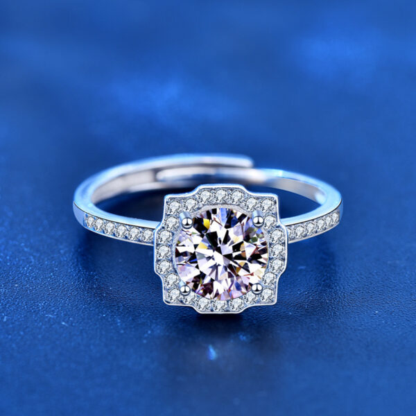 Women's 925 Silver 1 Carat Moissanite Ring - Image 5