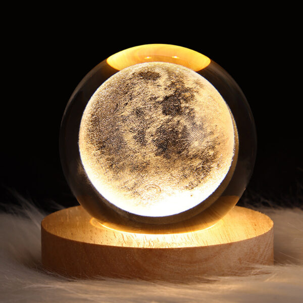 LED Night Light Galaxy Crystal Ball Table Lamp 3D Planet Moon Lamp Bedroom Home Decor For Kids Party Children Birthday Gifts - Image 4