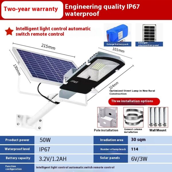 Solar Street Lamp Courtyard Outdoor Lamp Rural Waterproof - Image 6