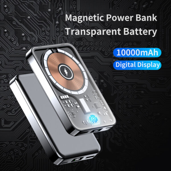 Transparent Magnetic Power Bank 22.5W Fast Charge - Image 6