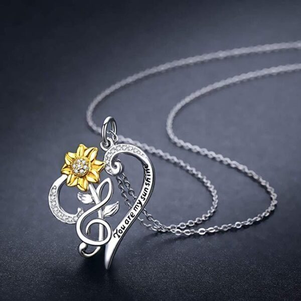 Sunflower Necklace S925 Sterling Silver - Image 2