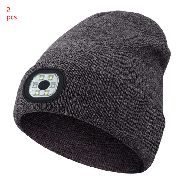 Outdoor Riding Lighting Headlights Cap Multi-color Optional Night Running LED Light Emitting Knitted Hat - Image 8