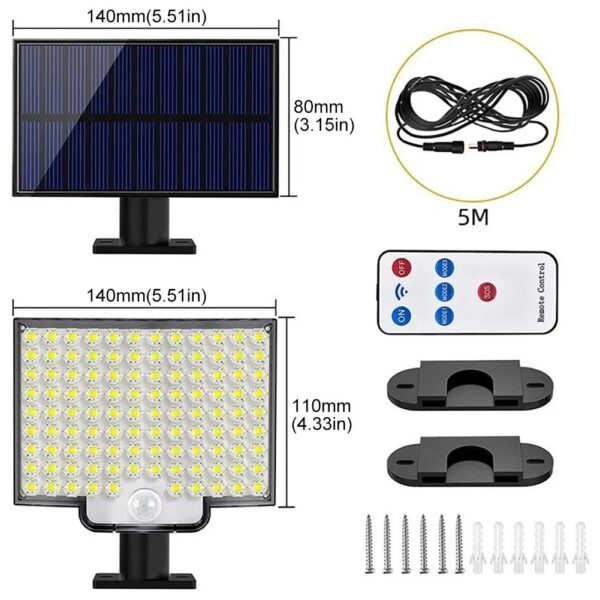 106led Lawn Solar Wall Lamp - Image 6