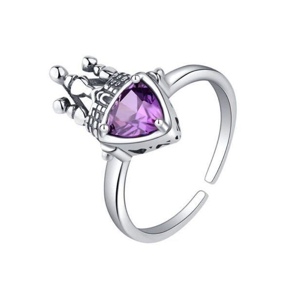 925 Sterling Silver Castle Love Ring - Image 2