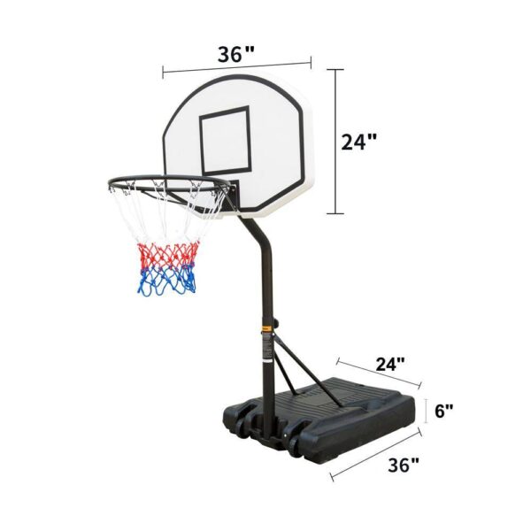 Portable Poolside Basketball Hoop 3.1ft To 4.7ft Height Adjustable Basketball System - Image 6