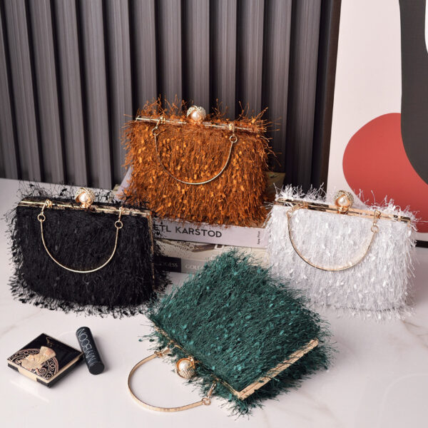 Tassel Handbags Women Dress Party Evening Bag Fashion Luxury Designer Square Bags Crossbody Shoulder Bag Ladies - Image 9