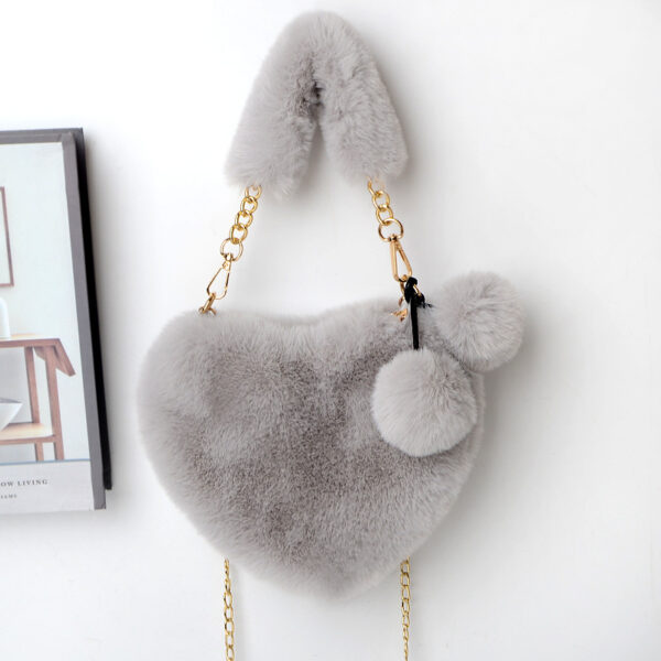 Love Bags Soft Plush Handbags Women Valentine's Day Party Bag - Image 3