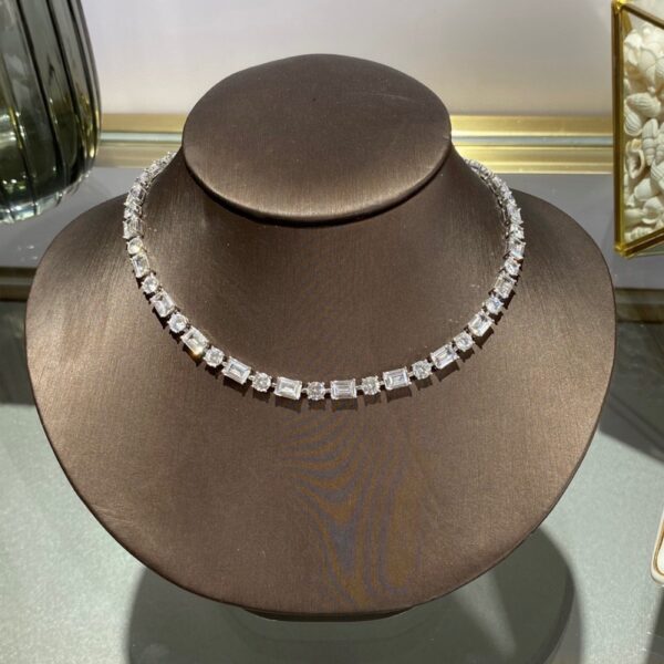 Moissanite Single Row Full Of Diamond Collarbone Chain Women - Image 5