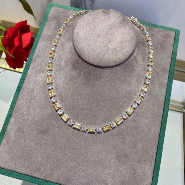 Moissanite Single Row Full Of Diamond Collarbone Chain Women - Image 3