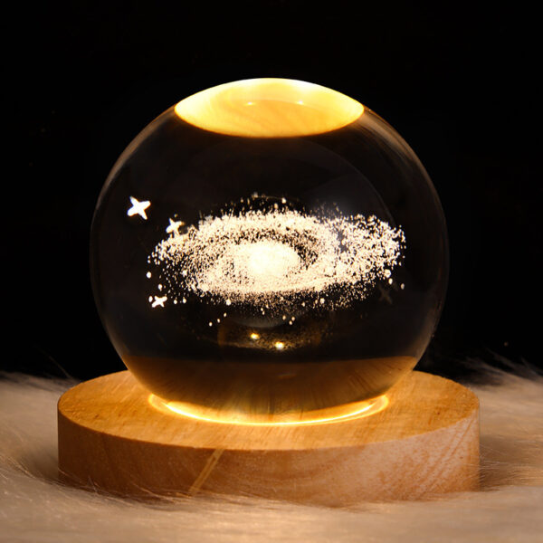 LED Night Light Galaxy Crystal Ball Table Lamp 3D Planet Moon Lamp Bedroom Home Decor For Kids Party Children Birthday Gifts - Image 7