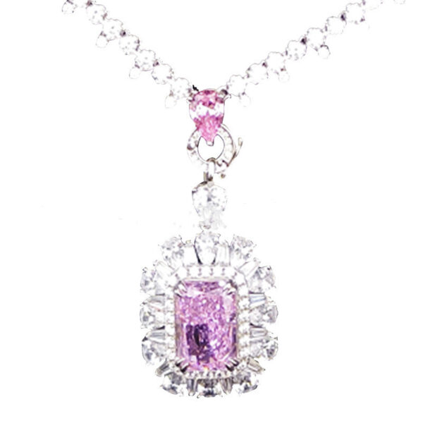 Zhou Hengfu Jewelry S925 Silver Cubic Zirconia Necklace Necklace Women - Image 3