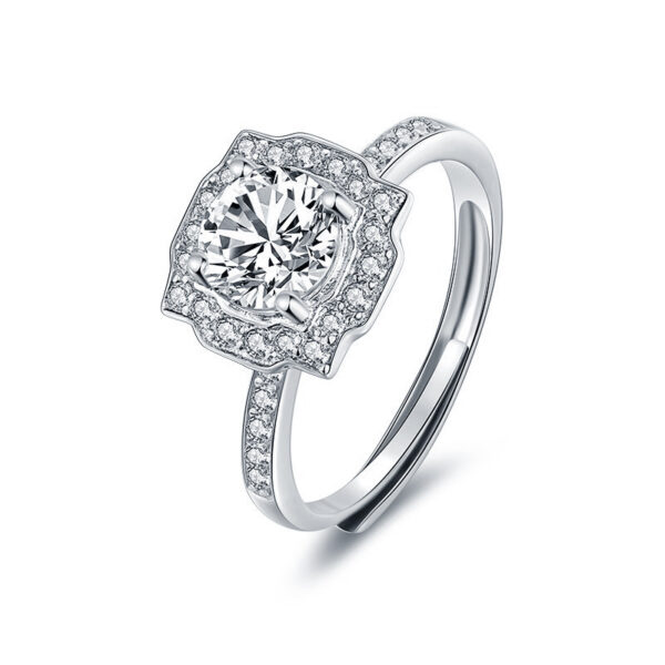 Women's 925 Silver 1 Carat Moissanite Ring - Image 3