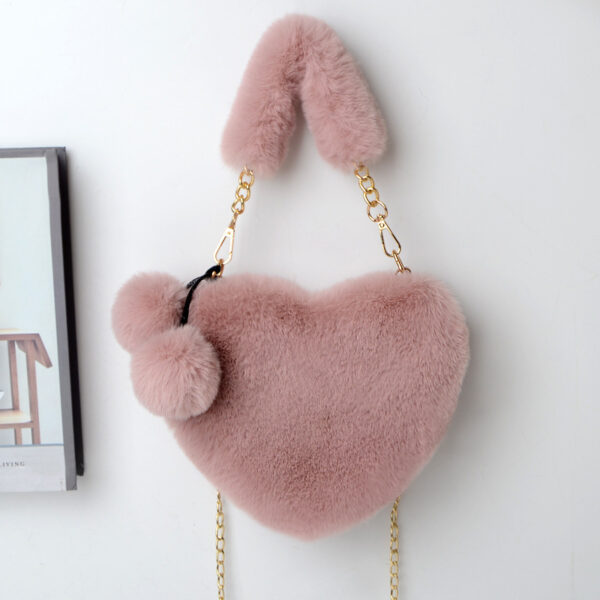 Love Bags Soft Plush Handbags Women Valentine's Day Party Bag - Image 2