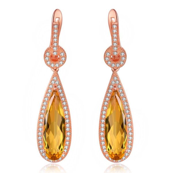 925 Sterling Silver Pear Shape Citrine Jewelry - Image 2