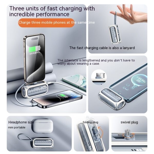 Capsule 20W Fast Charge Folding Bracket 5000mAh Mini Power Bank - Image 3