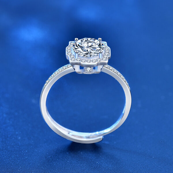 Women's 925 Silver 1 Carat Moissanite Ring - Image 2