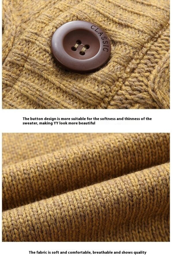 Men's Fleece-lined Thickened Sweater Autumn And Winter - Image 4