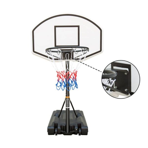 Portable Poolside Basketball Hoop 3.1ft To 4.7ft Height Adjustable Basketball System - Image 2