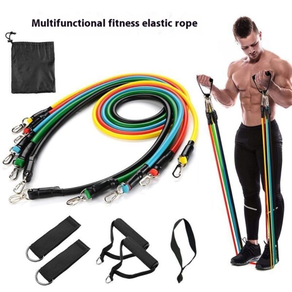 Multi-functional Door Sports 11-piece Set Combination Pulling Rope