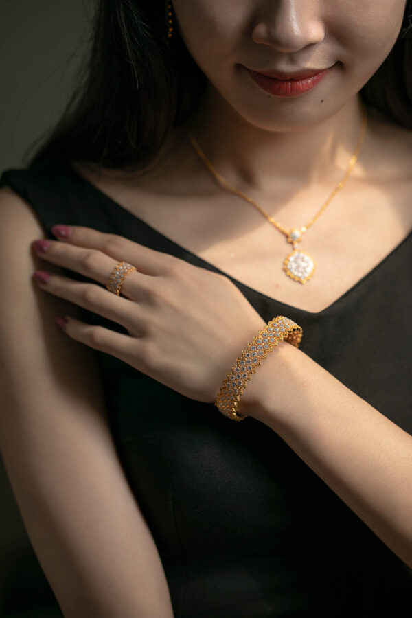 Gold Plated S925 Silver Fine Version Of The Lace Bracelet For Women - Image 6