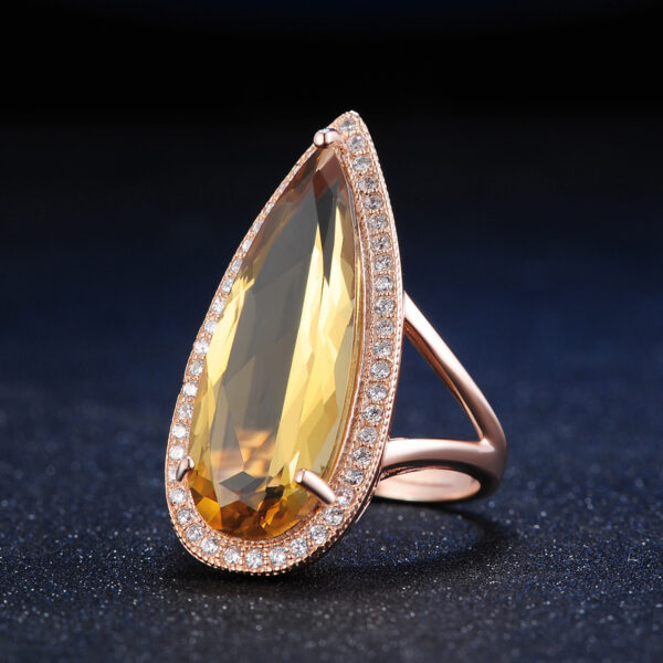 925 Sterling Silver Pear Shape Citrine Jewelry - Image 8