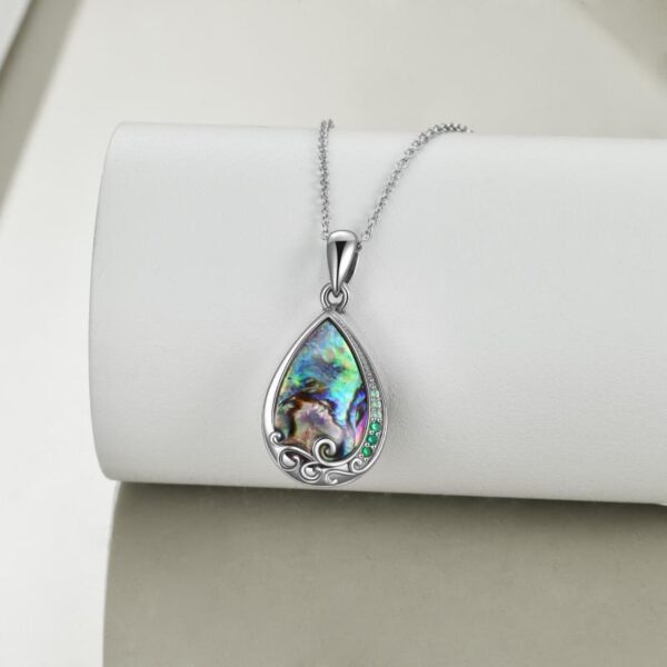 925 Silver Teardrop Urn Necklace for Ashes Retro Silver Necklace for Lover - Image 3